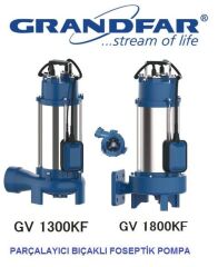 Grandfar GV1800KF 2.4Hp 220V Döküm Gövdeli Parçalayıcı Bıçbaklı Atık Su Foseptik Drenaj Dalgıç Pompa