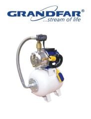 Grandfar AUTO-JetS 100-24lt 24 Litre Yatay Tanklı 1Hp 220V Paslanmaz Jet Pompalı Paket Hidrofor